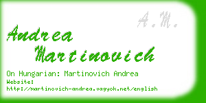 andrea martinovich business card